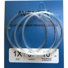 Aventik 3 Pack Fluorocarbon Leader Line for Freshwater/Saltwater, Sinking Fly Line Pro Looped Premium Line9FT X0 to X7