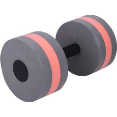 Shipenophy Environmentally friendly fitness equipment, comfortable foam dumbbell, suitable for water sports, indoor sports (grey and red)