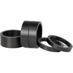 WANGZEYU Headset Cap Carbon Bicycle Spacer Set 1/8 Inch 28.6 mm 3K Glossy/UD Matte Headset Spacer MTB Road Bike Full Black Spacer Kit Stem Cap (Color : UD-Matte)