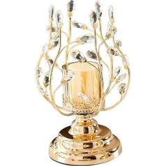 NZpost Kandelaber-Kerzenständer, nordischer Kristallglas-Kerzenhalter, hohler Kerzenhalter, Ornament, geeignet für Abendessen, Wohnzimmer, Küche (S)