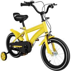 AOOUNGM Children's Bicycle 14 Inch Adjustable Children's Bicycle Carbon Steel Children's Bicycle Boys Girls Bicycle with Stabilisers Fit 3-6 Years