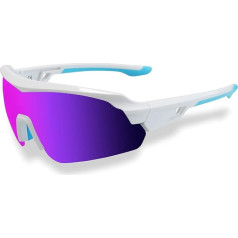 JOGVELO Polarised Sunglasses, Cycling Glasses Men Women UV 400 with 5 Interchangeable Lenses such as Cycling Running Climbing Driving Fishing Golf