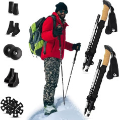 AYAMAYA Collapsible Trekking Poles for Hiking Lightweight Aluminum Alloy 7075 Folding Nordic Hiking Walking Sticks for Men and Women with Flicklock System