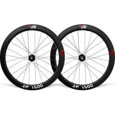 BUCKLOS YN1500 Carbon Road Bike Wheelset 700C Disc Brake 45mm 50mm 57mm - Fit 10/11S Shimano Cassette Center Lock Front/Rear 24H Spoke Wheels - Compatible with 25C/28C/32C Tubeless/Clincher Tire