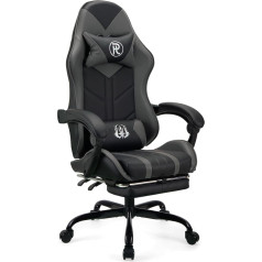 play haha. Gaming Chair, Office Chair, Swivel Chair, Computer Chair, Work Chair, Desk Chair, Ergonomic Chair, Racing Chair, Leather Chair, PC Gaming Chair (Grey, with Footrest)