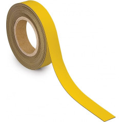 MAUL Labelling Tape 30 mm x 1 mm, Writeable Tape with Magnetic Backing, Versatile in Office, Workshop, Warehouse and Kitchen, Can Be Cut to Size, 10 m Length, Yellow