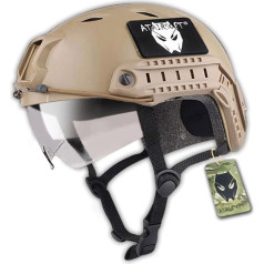 ATAIRSOFT SWAT Combat Helmet Combat Fast Helmet Bj Type with Goggle for Airsoft Paintball MC