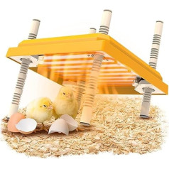 Farming Chick Heat Plate for 15 Chicks, 10 x 10 Inch Incubator Heat Plate, Constant Temperature Adjustable Quiet Stable, Chick Heat Plate for Chicken Goose, Duck, Pigeon, Quail, Bird (Colour)