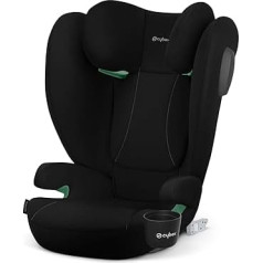 CYBEX Silver Solution B4 i-Fix Children's Car Seat with Cup Holder for Cars with and without ISOFIX, From Approx. 3 to 12 Years (100 - 150 cm), from Approx. 15-50 kg, Volcano Black