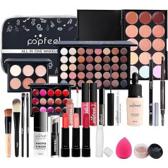 AMZTEMU All In One Makeup Kit, Make Up Set for Women, Vanity Case Girls, Cosmetic Case for Travel and Gift (24 Pieces)