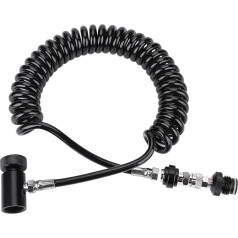 Kuuleyn Paintball Hose, Paintball Marker Remote Coil Cylinder Connection Valve Hose Corrugated Hose for Co2 Tanks 3000 Psi and 4500 Psi Hpa Systems