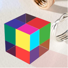 ZhuoChiMall CMY Mixing Colour Cube 70 mm CMYcube for Home or Office, Physics, Education, Learning, Science Toys and Gifts for Kids