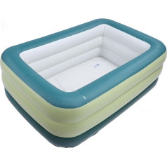 Inflatable Pool, Thickened 3-Layer Above Ground Inflatable Pool for Children and Adults, Simple Set for Summer Water Party in the Backyard (184L)