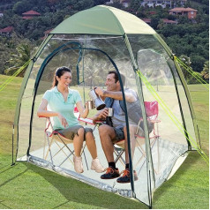 Large Clear Tents for 2 Person Sports Tent Waterproof Cold Weather Clean Pop Up Tent Rain Sun Protection for Watching Sports Events Hiking Fishing Camping