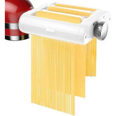 Pasta Attachment for KitchenAid Stand Mixer, Pasta Machine Accessories, 3-in-1 Set, Pasta Attachment, Spaghetti Cutter, Fettuccine Cutter, Pasta Set, Accessories with Pasta Roller