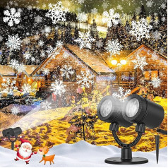 SZGIARUY Snowflake Projector Light, Snowflake LED Christmas Light Projector - Waterproof Holiday Decorations for Outdoor Yard and Home