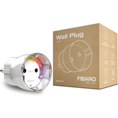 FIBARO FIBEFGWPF-102-5 FGWP-102 Wall Plug, Type F, 230 V, White, white, FGWPF-102-5