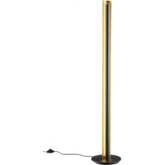 Trio Leuchten LED Stehleuchte 474410179 Texel, Metall schwarz/innen goldfarbig, 15 Watt LED, Switch Dimmer, 25 x 25 x 142.5 cm