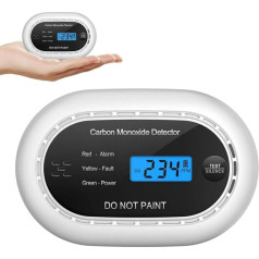 Carbon Monoxide Detector with LCD Digital Display, TUV Certified CO Alarm with Sealed Battery, Standalone Acoustic CO Detector for Home