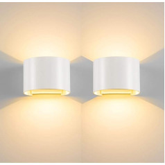 Bellalicht LED Wall Light Indoor Outdoor Warm White with Adjustable Beam Angle 12 W IP65 Waterproof Up Down 2700 K