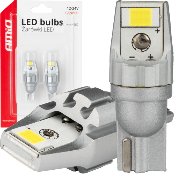 Led spuldzes canbus t15 w16w 2smd 3570 baltas 12v 24v -04257