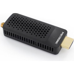 Metronic 441646 Tuner DVB-T Receiver DVB-T, Compatible with DVB-T2 Dongle Stick Compact, HEVC, EPG, 1080i, HDMI, USB 2.0, SOS Button
