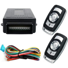 Riloer Car Theft Alarm System, 60-100 Meters Localised Remote Alarm with Control Box + 2 Spare Remote Controls for Central Locking