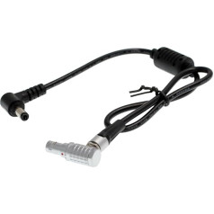 HangTon Right Angle DC Plug 5.5x2.5mm to 2 Pin Power Cable for Monitor Transmitter Receiver Teradek Bond Screw 18