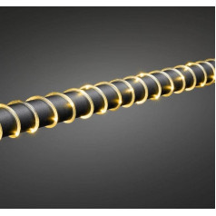 Konstsmide, 3773-800 LED Mini Rope Light, 5 m, with Light Sensor and 6h and 9h Timer, 65 Amber Diodes, Battery Operated, Outdoor (IP44), Transparent Cable, 65 LEDs