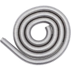 Cabilock Stainless Steel Rope Cable Protector Flexible Hose Wire Harness Metal Hose Wire Cable Sleeve Protector Heat Shield Protection Stainless Steel Silver Metal Threaded Hose Flex Hose