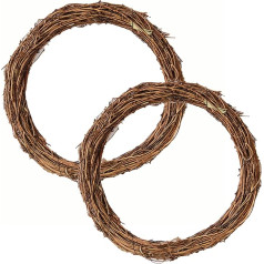 TUAKIMCE Advent Wreath Blank 2 Pieces 30 cm Vine Wreath Door Wreath Blank for DIY Christmas Wreath Decorative Wreath Halloween Wreath Autumn Wreath Easter Wreath Craft Wreath Wedding Party Decor