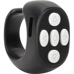 Bluetooth Remote Control Page Turner, Bluetooth 5.3 Video Scrolling Ring Camera Shutter Remote Selfie Button Clicker for iOS for Android Smartphones Tablets