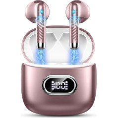 Bluetooth 5.3 Headphones In-Ear Headphones Wireless Bluetooth with 4 ENC Mic, 2023 Wireless Headphones 42H Deep Bass Wireless Headphones Noise Cancelling Earbuds, IP7 Waterproof Earphones LED Display