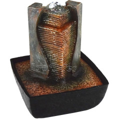 Agora-Tec® AFIYA Water Feature & Indoor Fountain with LED Lighting in Water Bubble, Very Pleasant, Quiet Water Course, 21 cm High