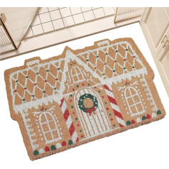 Jeruytgh Floor Mat | Christmas Welcome Mat | Christmas Mat | Seasonal Entryway Rug | Christmas Decor | Non-Slip Outdoor Rug Holiday Decorations Christmas Decor for Home Kitchen Bathroom