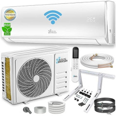 Kältebringer Split Air Conditioner - 18000 BTU - Inverter Air Conditioner with Heating Function, WiFi and App - up to 91 m² - Very Quiet - Complete Set, 5 m Copper Cable, Refrigerant R32, Mounting