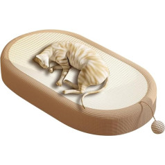 Oval Sisal Scratching Board for Cats with Scratching Board - 3 in 1 Sleeping Play Scratching Cat Scratching Furniture Scratching Toy for Room Cats Couch Rugs & Sofas 61 x 40 x 9 cm