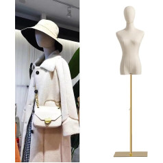 Jueraori Mannequin Torso Female Dressmaker's Dummy for Display Dress Clothing Clothes Shape Sewing Doll Height Adjustable 140-190 cm