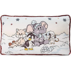 NICI Cuddly Cushion Elephant, Penguin, Snow Fox - Fluffy Cuddly Toy Cushion for Girls, Boys & Babies - Rectangular Soft Toy Cushion from the Winter Collection, 43 x 25 cm, Colourful, 48579