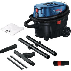 Bosch Professional Nass-,Trockensauger Gas 12-25 PL (1.250-W-Motor, Luftstrom von 65, Saugdruck 200 mbar, inklusiv HEPA-Filter, Fugendüse)