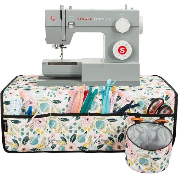 PACMAXI Sewing Machine Pad for Table with Pockets, Sewing Machine Pad Organiser, Pad Organizer for Sewing Machine Accessories, Sewing Machine Mat