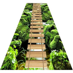 AMSXNOO Carpet Runner Hallway Machine Washable Non-Slip Carpet in Living Room Area Soft Warm Thick Carpet Mat Long for Kitchen Bedroom Entrance Office Commercial Dwelling Home Business