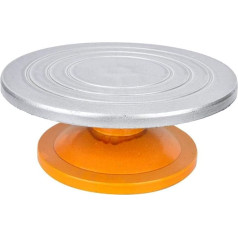 AMONIDA Silver Model-Making Turntable, 12 In Round Sculpting Wheel Ceramic Pottery Tools, Can Be Used Both Indoors And Outdoors, Cultivation Moods, Self-Cultivation