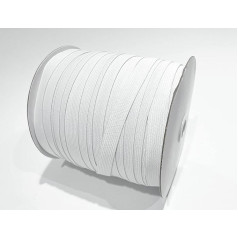 100 Meters Elastic Ribbon on Roll, Width 10 mm, Elastic Sewing Tape, Elastic Band for Sewing on Clothing and Crafts, Elastic for Sewing, White (1101)