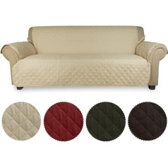 Kinlo Sofa Cover Throw for 1 / 2 / 3 Seater Sofas 100% Cotton Filling, Top Quality, Beige, Brown, Red Wine, Green
