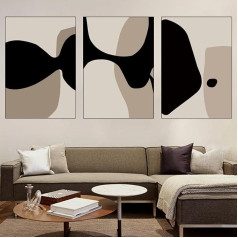 WZXGHE Abstract Canvas Pictures, Geometric Art Print Poster Set, Modern Nordic Lines Pictures Canvas for Living Room, Bedroom, Decorative Poster, Unframed (C, 3 x 30 x 40 cm)