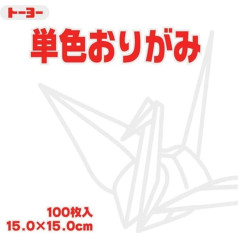 Toyo Origami Paper Single Color - White - 15cm, 100 Sheets