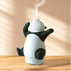 Panda Diffuser Essential Oils - Cute Rotating Aroma Diffuser for Home with 7-Colour Light, Aromatherapy Diffuser for Bedroom and Office