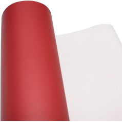 econuk - Faux Leather Ideal for Crafts and Bricolage with Smooth Texture (100 cm x 90 cm, Red)