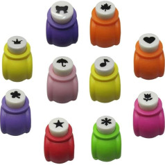 10 Pcs Paper Punch Handmade Hole Puncher Paper Craft Card Scrapbooking DIY Paper Craft Tool for Adults